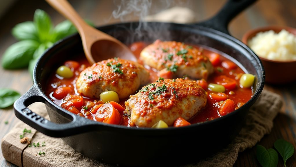 rustic italian chicken cacciatore