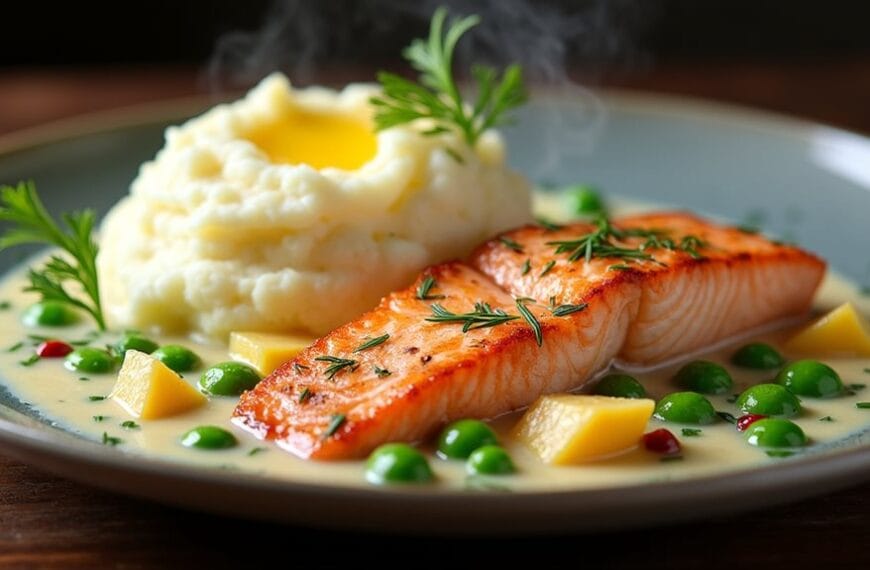 salmon with creamy sauce