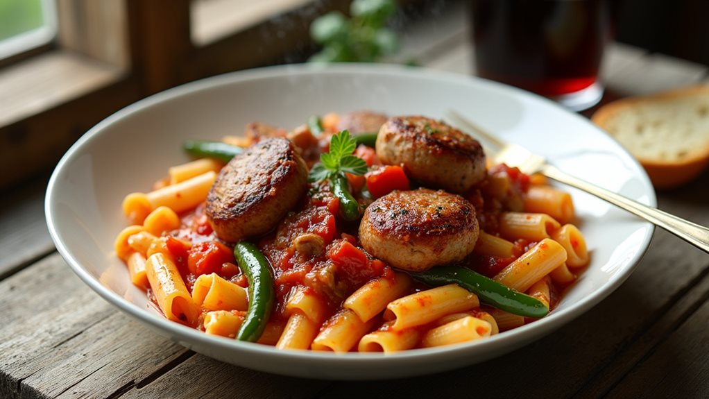 sausage and peppers dish