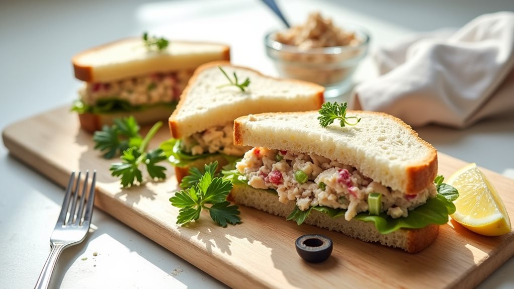 savory chicken salad sandwich