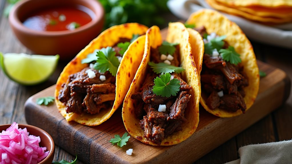 savory mexican meat tacos