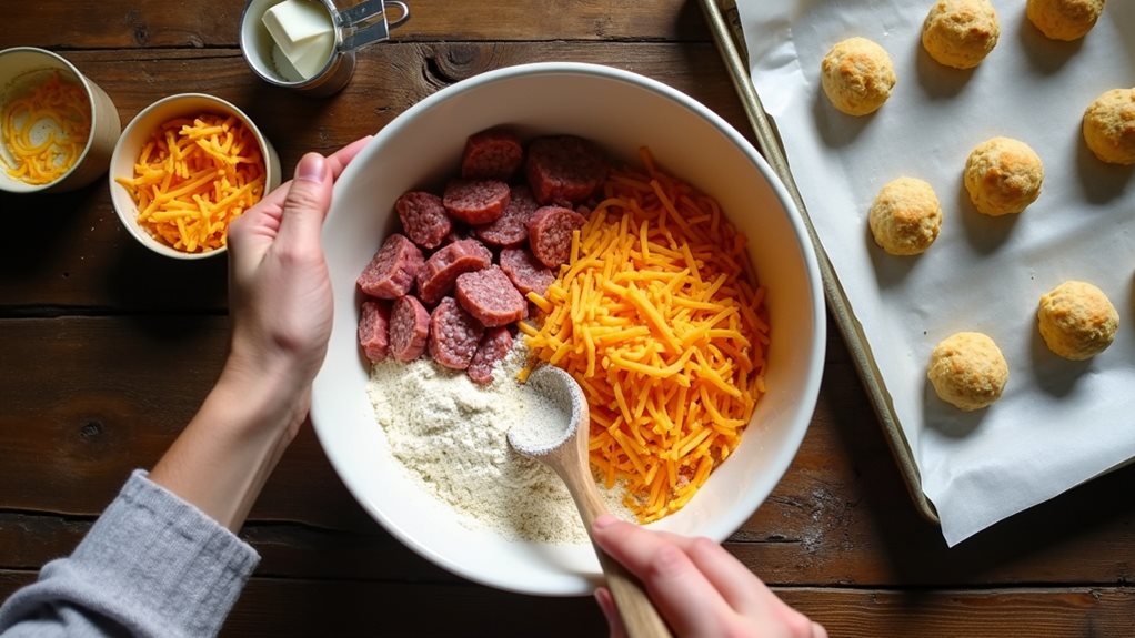 savory sausage cheese bites