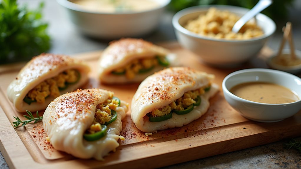 savory stuffed chicken breasts