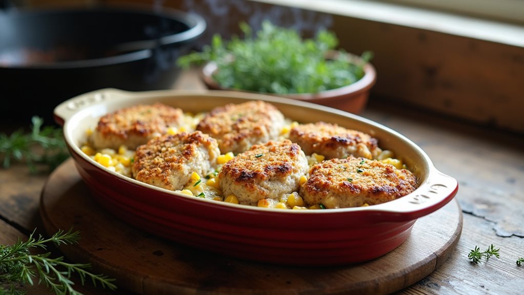 savory stuffing with chops