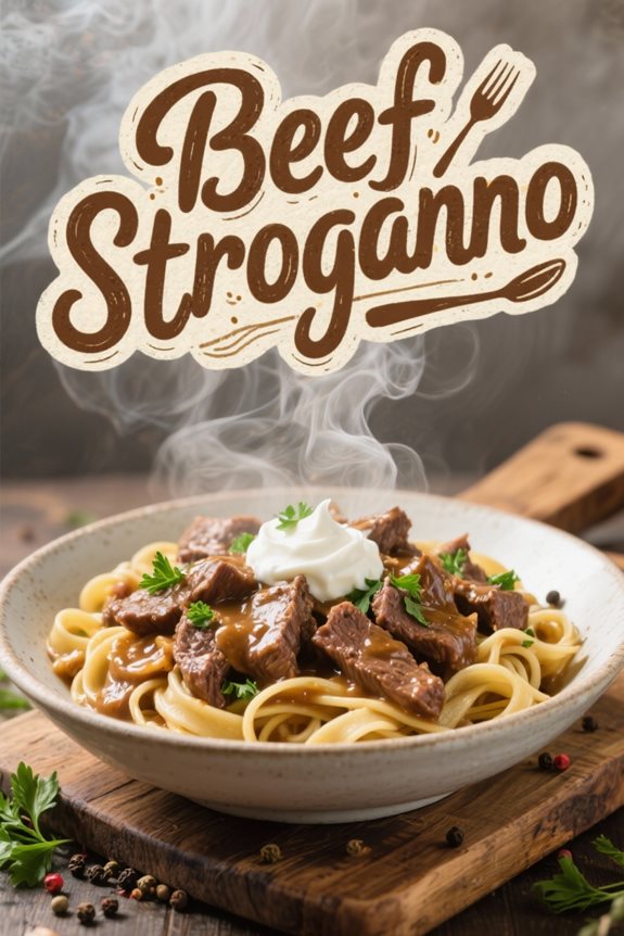 sizzling beef stroganoff recipe