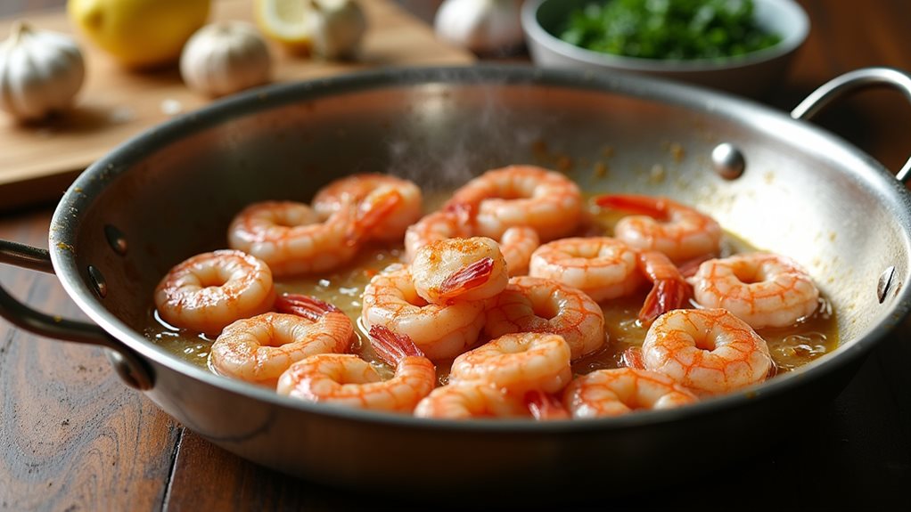 sizzling garlic shrimp scampi
