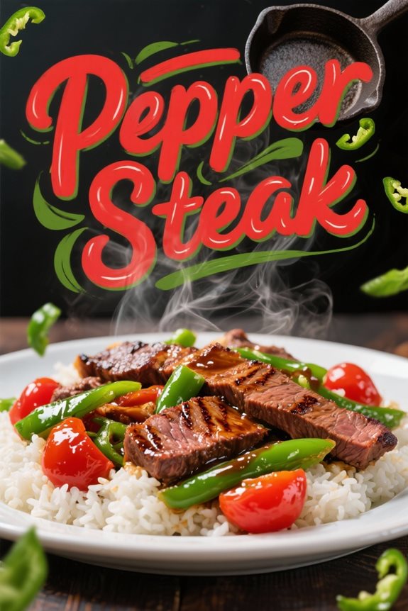 sizzling savory pepper steak