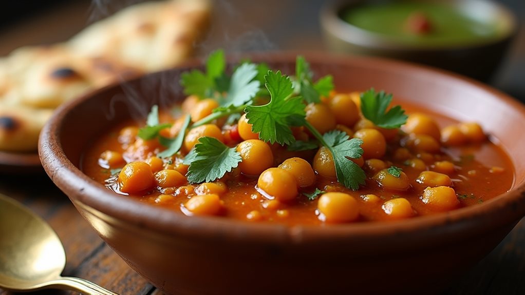 spiced chickpea curry dish