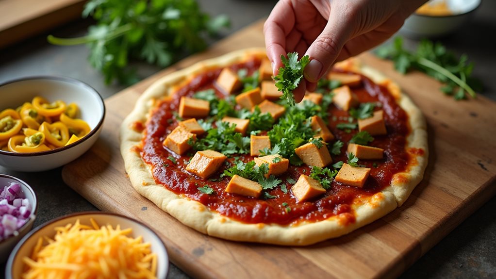 spicy bbq chicken pizza
