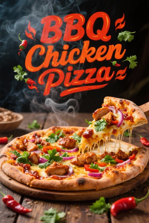 spicy bbq chicken pizza