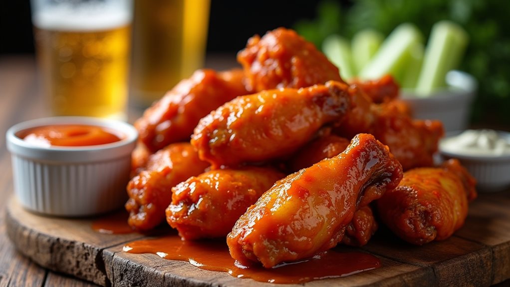 spicy chicken wing appetizer