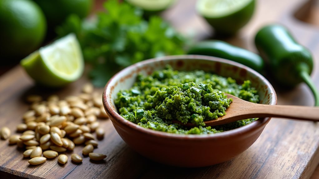 spicy pumpkin seed topping