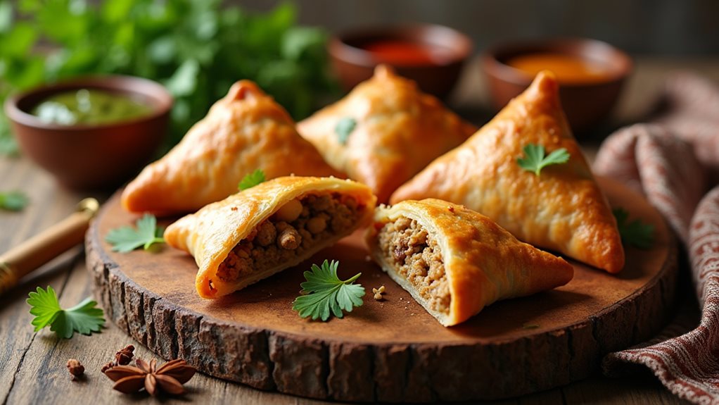 spicy triangular pastry snack