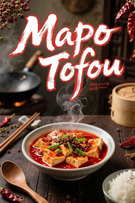 szechuan style spicy tofu dish