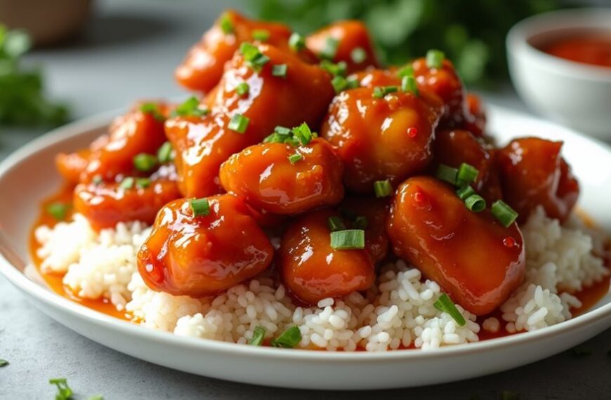 tasty chicken with tangy sauce