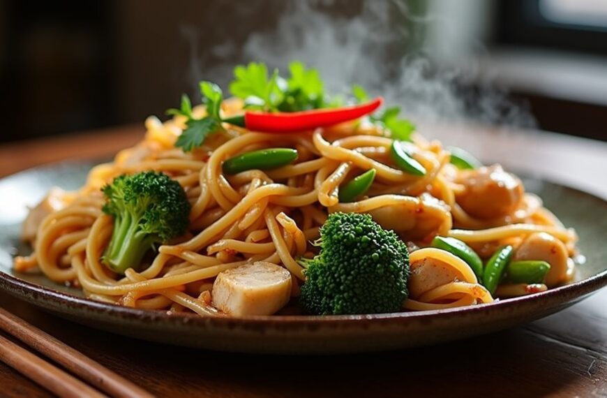 thai stir fried noodle dish