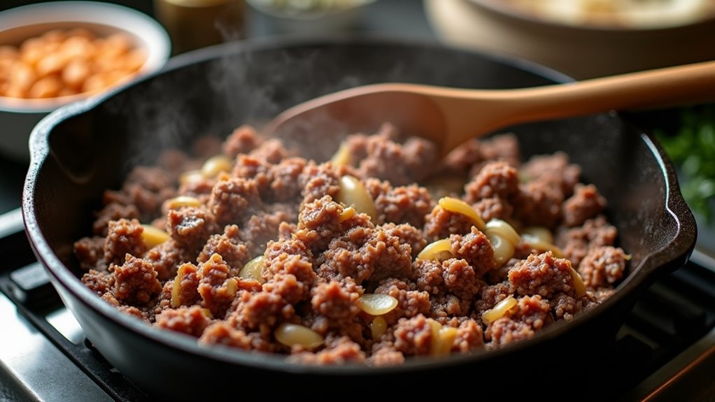 three bean burger preparation