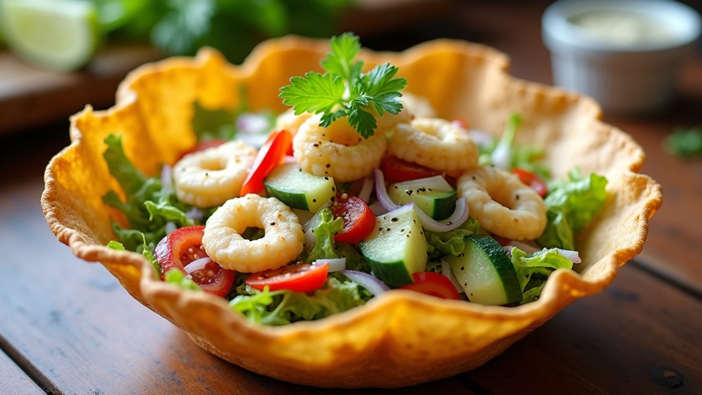 tortilla shell salad bowls
