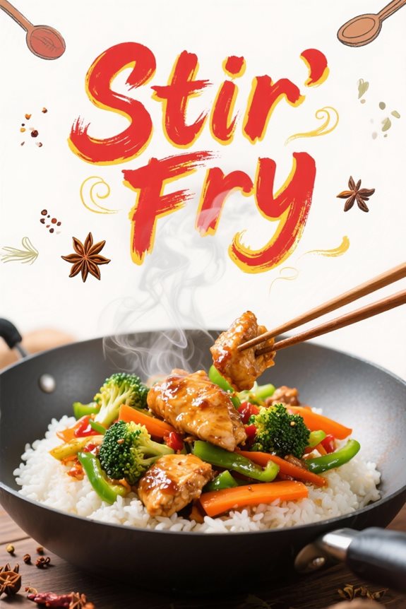 vibrant asian fusion dish