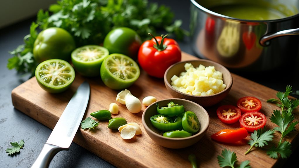vibrant homemade salsa verde