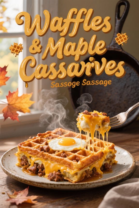 waffle and sausage casserole
